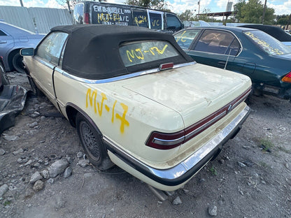 2/2 1989 - 1991 Chrysler TC Maserati | All Parts G - Z | SKU #: M17787 - J-17