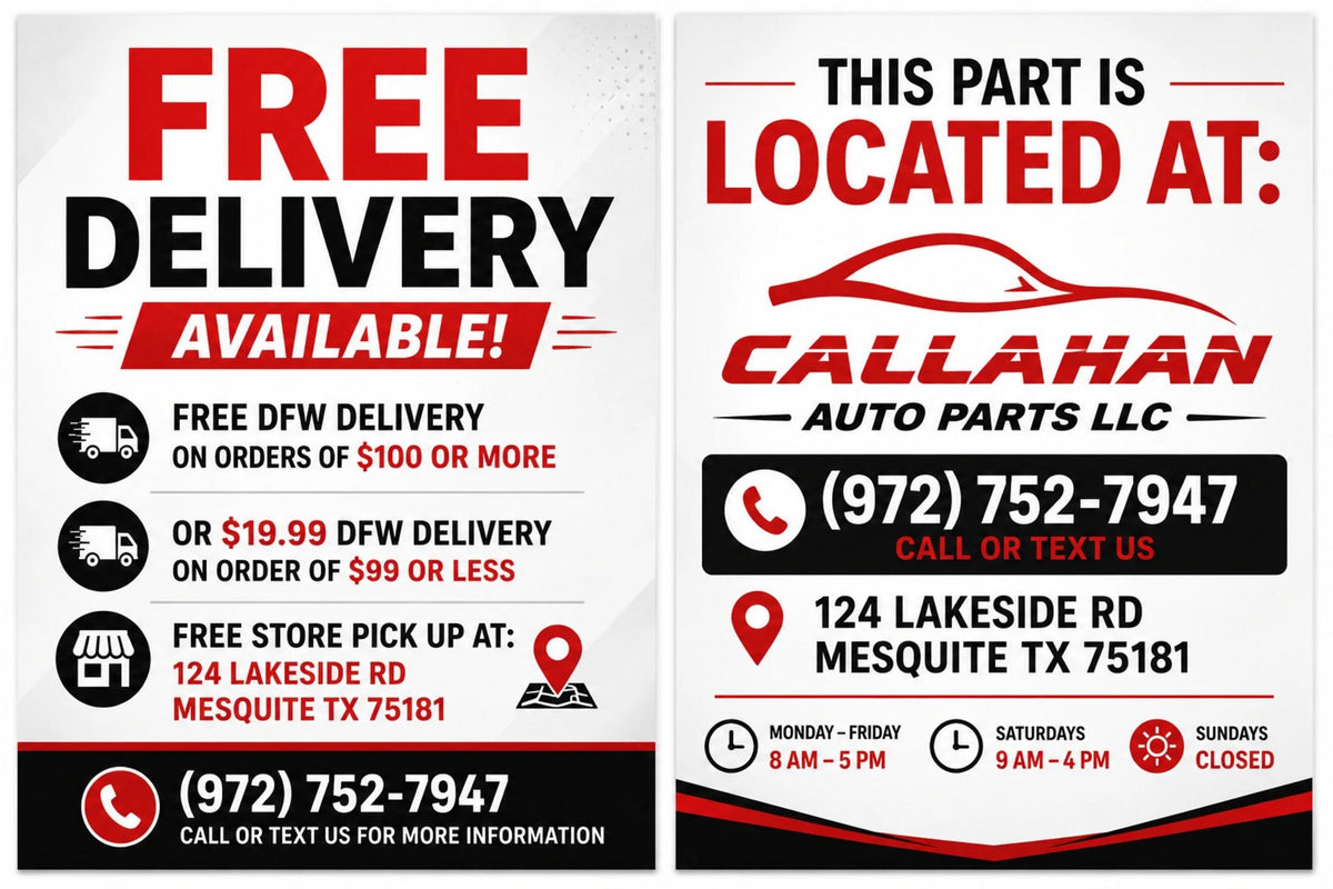 Callahan Auto Parts — Mesquite, 124 Lakeside Road. Approved yard information.